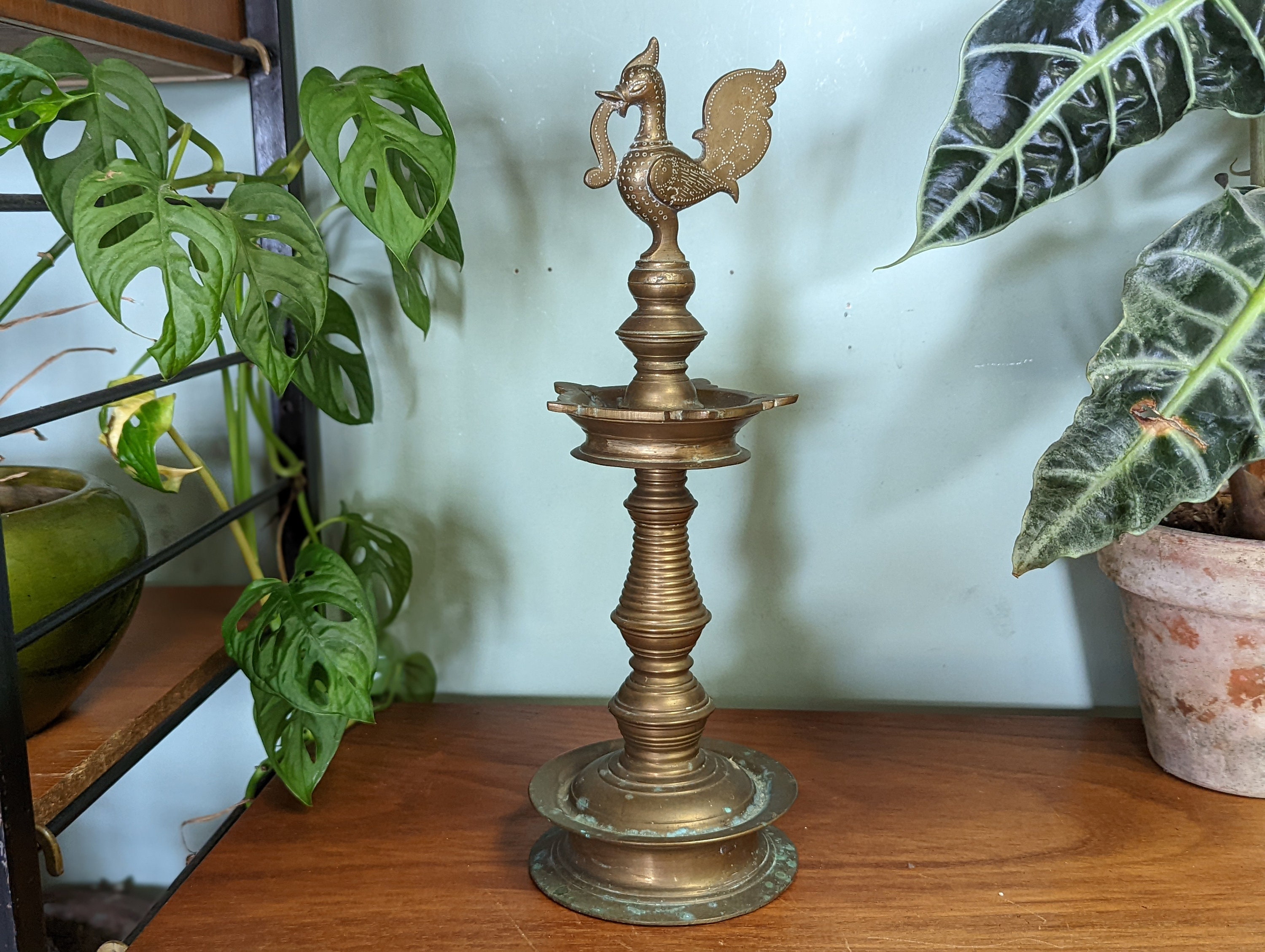 Vintage Indian Bronze Deccan Oil Temple Lamp - Etsy