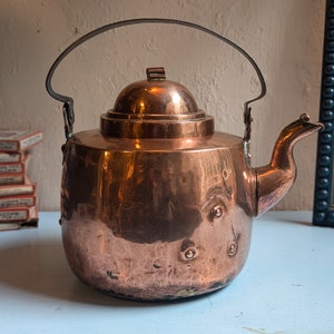 Large Antique Victorian Copper Kettle