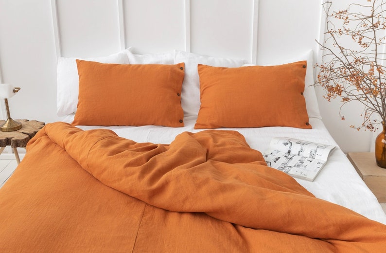 Linen Duvet Beige Color Washed Linen Duvet Cover Linen King Etsy