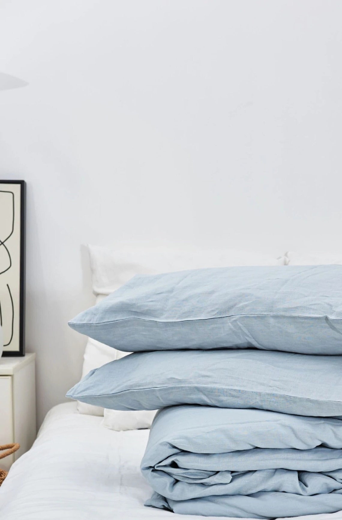 Linen Duvet Cover Sky Blue Bedding Linen Bedding Pure Linen Etsy