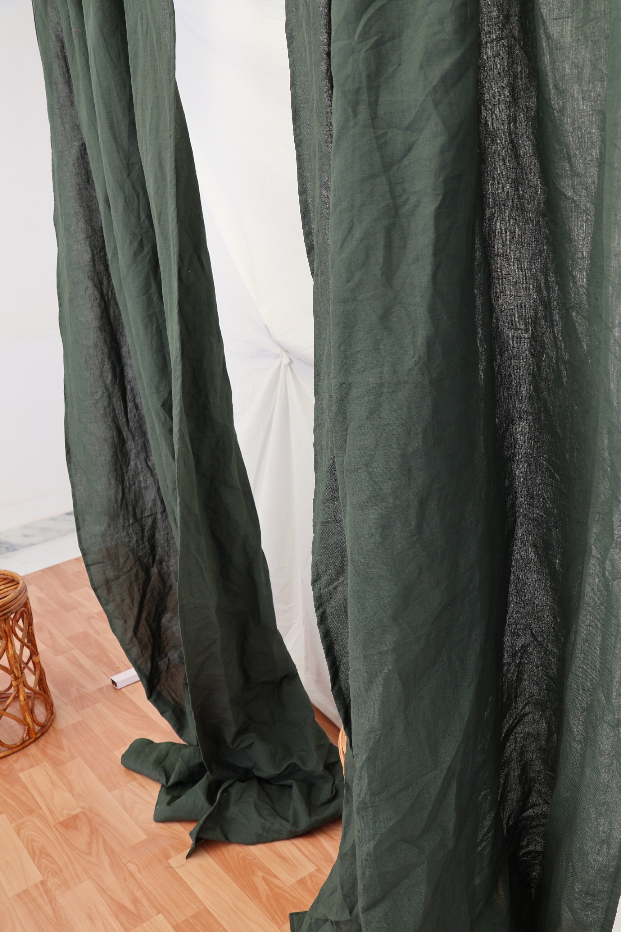 Heavy Linen 280 G/m2 Curtain Panel With Tape. Pleating Tape 