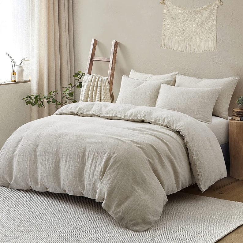 Natural Linen Duvet Cover Linen Quilt Cover Farmhouse Etsy