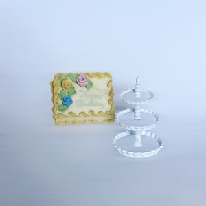 Miniature Birthday Cake & Cake Stand