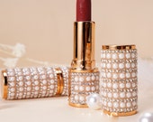 10pcs set Shining Pearl Lipstick Empty Tubes, Diamond Flash Empty Cosmetic Lipstick Tubes, Handmade Lip Balm Tubes, DIY Container Tubes