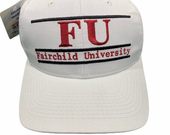 90s white college hats