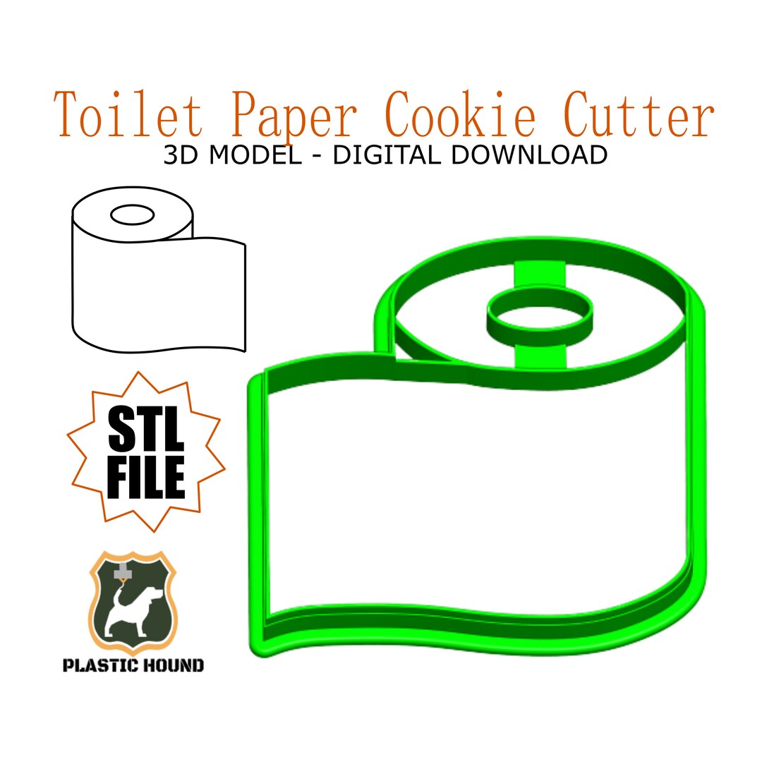 Toilet Paper Cookie Cutter STL File Digital Download 3d Etsy