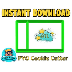 PYO Paint Your Own Cookie Cutter STL File Digital Download 3d Printing