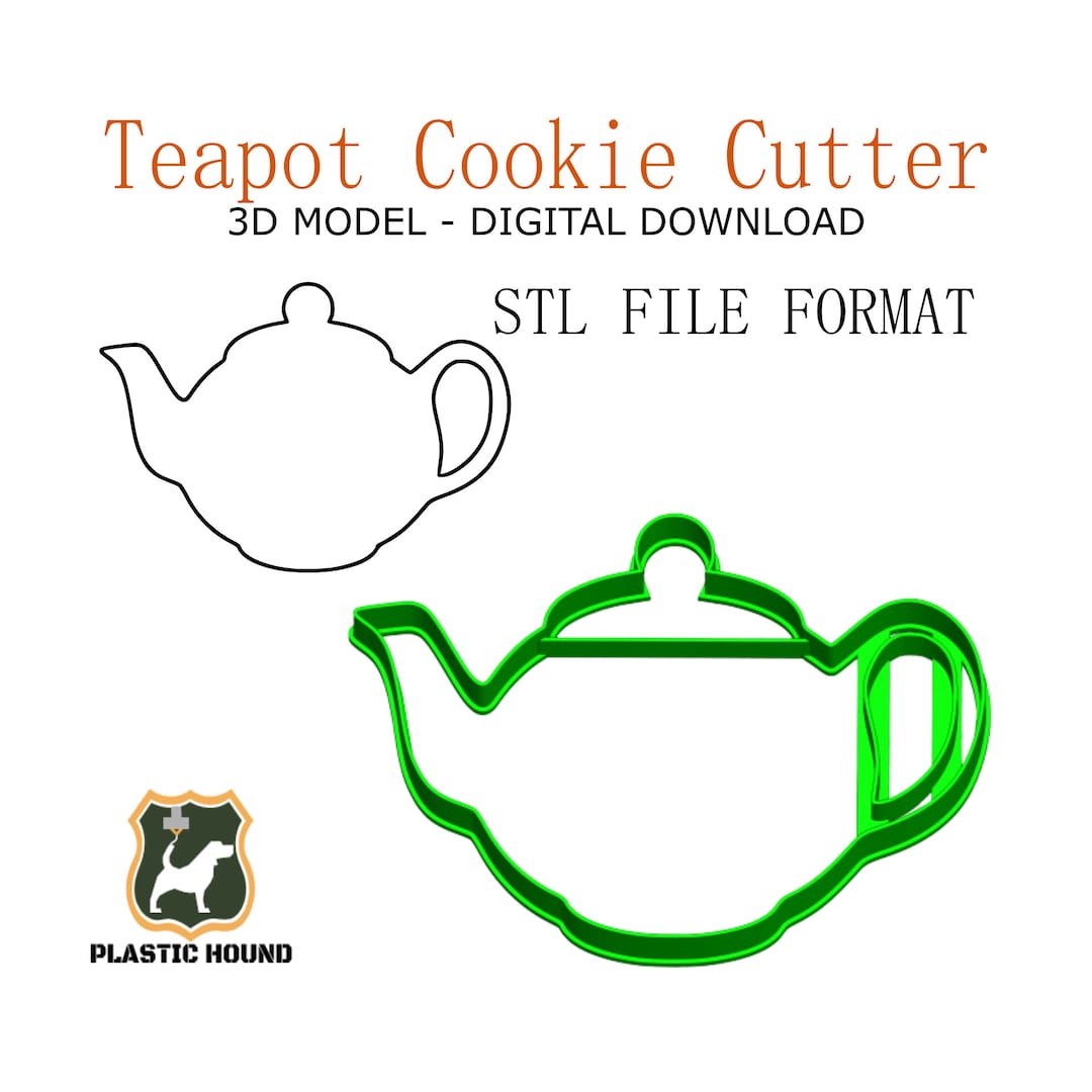Teapot Cookie Cutter STL File Digital Download 3d Printing Etsy