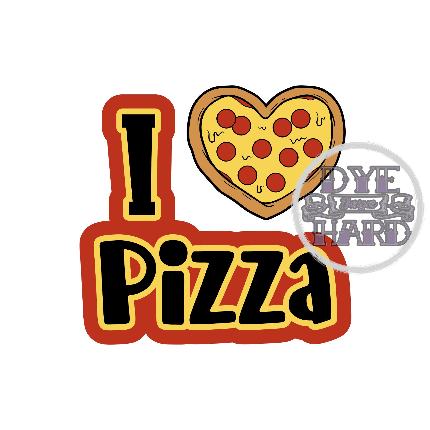 I Love Pizza Layered svg png jpg eps dxf and pdf Files Etsy