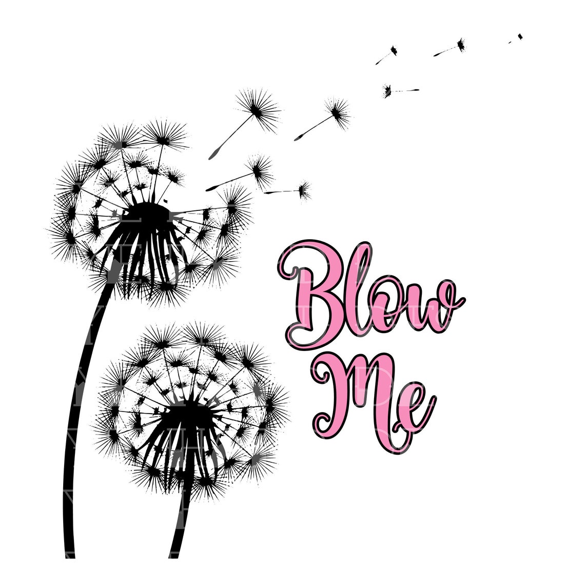 Dandelion blow Me SVG PNG and Studio3 Files | Etsy
