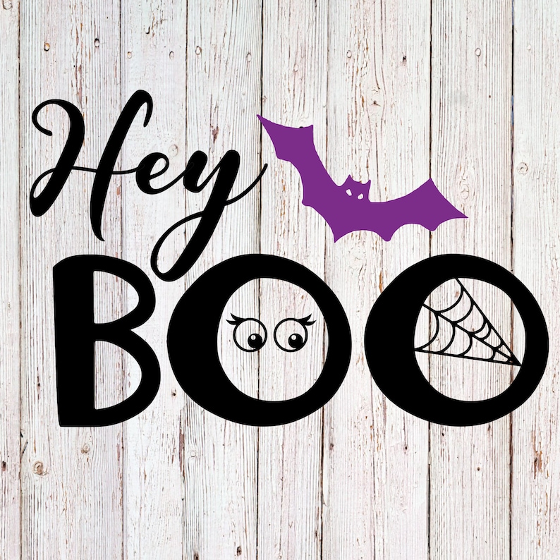 Hey Boo Svg Png Jpg Eps Dxf and Pdf Files | Etsy