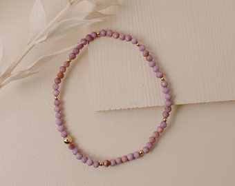 Gemstone Stacking Bracelet | Gemstone Bracelet | 14k Gold Filled Gemstone Bracelet | 3mm Gemstone Bracelet | Truebirdco