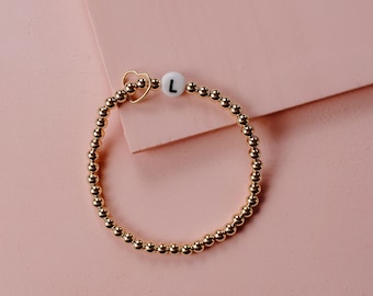 Initial Bracelet | 14k Gold Filled Bracelet | 14k Gold Filled Name Bracelet | Charm Bracelet | 14k Gold Filled Initial Bracelet | Truebirdco