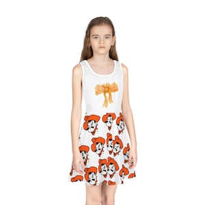 Oklahoma State Bow Girls&#39; Sleeveless Sundress (AOP)