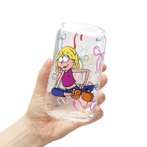 Lizzie McGuire Sipper Glass: 16oz Kitchen Cup With Straw