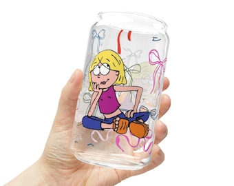 Lizzie McGuire Sipper Glass: 16oz Kitchen Cup With Straw