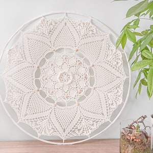 PDF mandala crochet pattern FELICE | 60 cm, 23,7 inch | boho decor crochet pattern | crochet doily | printable pattern English + Dutch