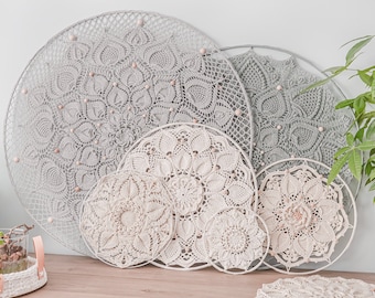 PAQUETE de 6 patrones de mandalas a crochet para colgar en la pared | Patrón PDF en holandés e inglés con diagrama | Patrón de crochet Atrapasueños, Doily