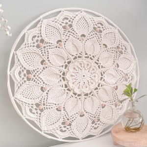 Crochet Pattern Mandala AYOLA, 50 cm/19 inch Crochet Doily Pattern, PDF English & Dutch | Crochet Boho Wall Hanging Decoration, Dreamcatcher