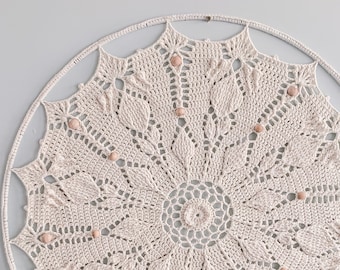 PDF mandala crochet pattern ALYSS | 50 cm, 19,7 inch | boho decor crochet pattern | crochet doily | printable pattern English + Dutch
