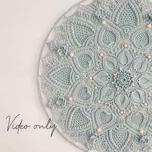 VIDEO ONLY mandala crochet pattern VIRELLE | 70 cm, 27,6 inch | boho decor crochet pattern | crochet doily | pattern English + Dutch