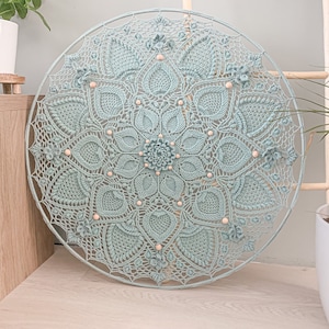 Mandala Crochet Pattern VIRELLE, 70 cm/27 inch Crochet Doily Pattern | PDF in English & Dutch | Crochet Boho Mandala Wall Hanging Decoration