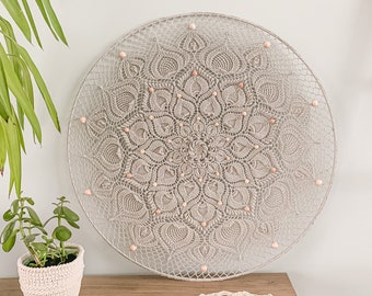 PDF mandala crochet pattern JACINNE | 80 cm, 31,5 inch | boho decor crochet pattern | crochet doily | printable pattern English + Dutch