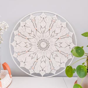 PDF mandala crochet pattern ALYSS | 50 cm, 19,7 inch | boho decor crochet pattern | crochet doily | printable pattern English + Dutch
