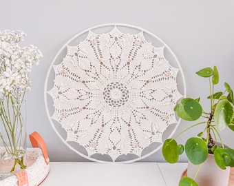 PDF mandala crochet pattern ALYSS | 50 cm, 19,7 inch | boho decor crochet pattern | crochet doily | printable pattern English + Dutch