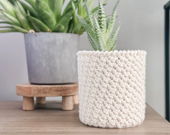Crochet Pattern Basket SUZY | Plant Pot Crochet Pattern, Crochet Basket, Home Decor | PDF en VIDEO Pattern English & Dutch | Custom Size