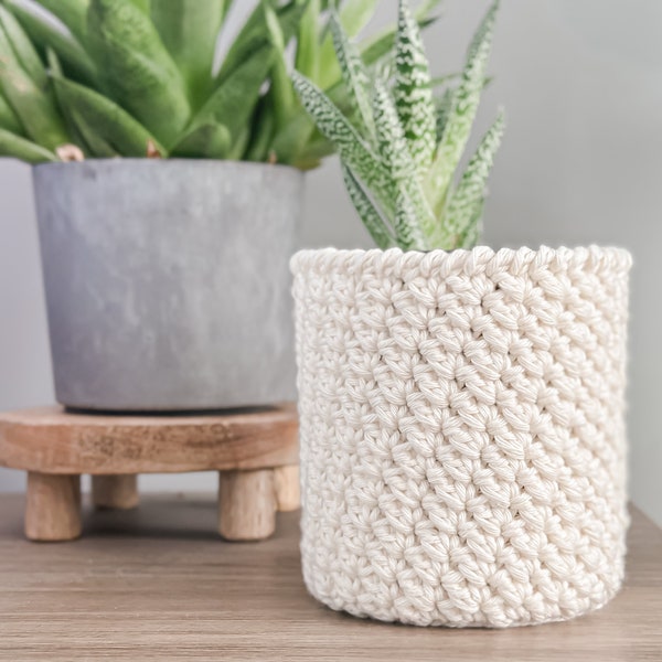 PDF + VIDEO holder crochet pattern | plant pot holder | basket | candle holder | home decor | diy gifts | English + Dutch