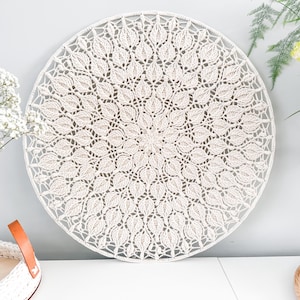 Mandala Crochet Pattern RYENNE, 55 cm/19 inch Crochet Doily Pattern | PDF English & Dutch | DIY Crochet Rug, Wall Hanging Decoration, Doily