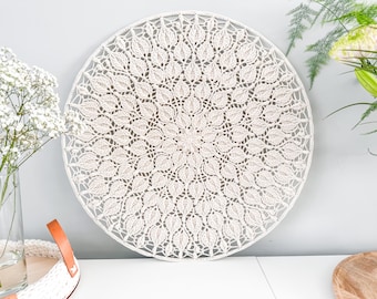 Mandala Crochet Pattern RYENNE, 55 cm/19 inch Crochet Doily Pattern | PDF English & Dutch | DIY Crochet Rug, Wall Hanging Decoration, Doily