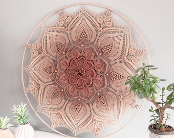 Crochet Mandala Pattern YELENNE, 80 cm/31,5 in Crochet Doily Pattern in English & Dutch, Crochet Doily Boho, DIY Wall Hanging Decor Advanced