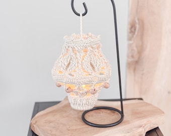 Lantern Crochet Pattern JALEY Lampion | PDF Pattern in English & Dutch | DIY Home Deco Lantern Crochet Pattern with Led Candle Chandelier