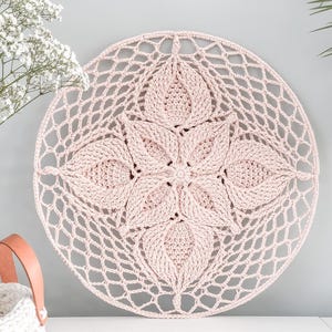 PDF mandala crochet pattern ELEAH | 40 cm, 15,75 inch | boho decor crochet pattern | crochet doily | printable pattern English + Dutch