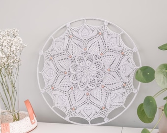 Mandala Crochet Pattern CAMBRYA, 50 cm/19,6 inch Crochet Doily Pattern | PDF in English & Dutch | DIY Crochet Rug, Wall Hanging Decoration