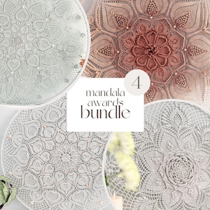 Mandala Crochet Pattern BUNDLE Top 4 Patterns | Crochet Doily Pattern PDF English & Dutch | Crochet Wall Hanging Decoration Dreamcatcher
