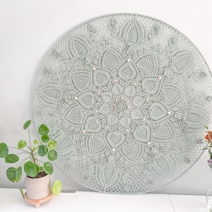 Modèle de mandala VIRELLANA au crochet, décoration murale de 100 cm | Patron PDF en néerlandais et en anglais | Décoration murale ou nappe à faire soi-même
