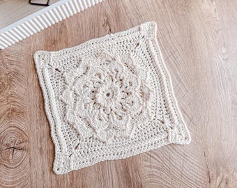 Square Crochet Pattern EMEA, Textured Square Mandala, PDF Pattern in English & Dutch, Square Crochet Pattern for Blankets, Crochet Afghan