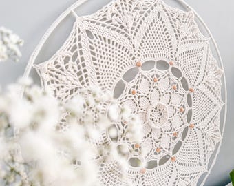 Mandala Crochet Pattern FELICE, 60 cm/23 inch Crochet Doily Pattern | PDF in English & Dutch | DIY Crochet Rug or Wall Hanging Decoration