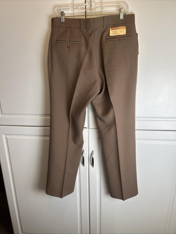 Vintage Levi's Action Slacks Men's 34x30 Brown Dacron… - Gem