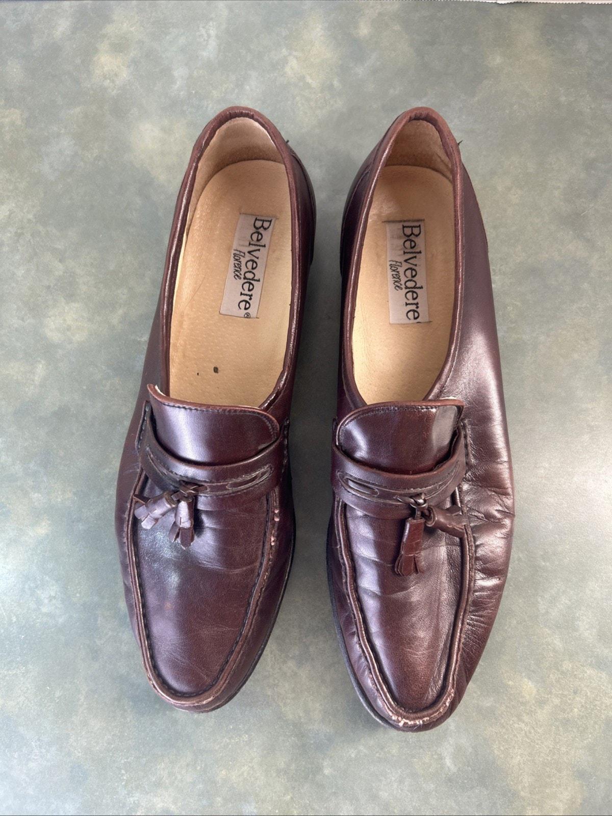 Vintage 90s Lands End Oxblood Leather Tassel Loafers Preppy Ivy USA 11 W 440358 DEXTER PENNY LOAFERS Mens Sz 9.5 D Shoes Vtg USA Burgundy  main image 3