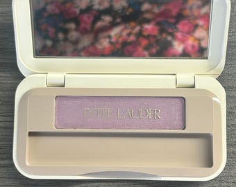 Vintage Estee Lauder Compact Pressed Eyelid Shadow Pink Amethyst Makeup Collectible Retro Cosmetic Case Mid Century Style