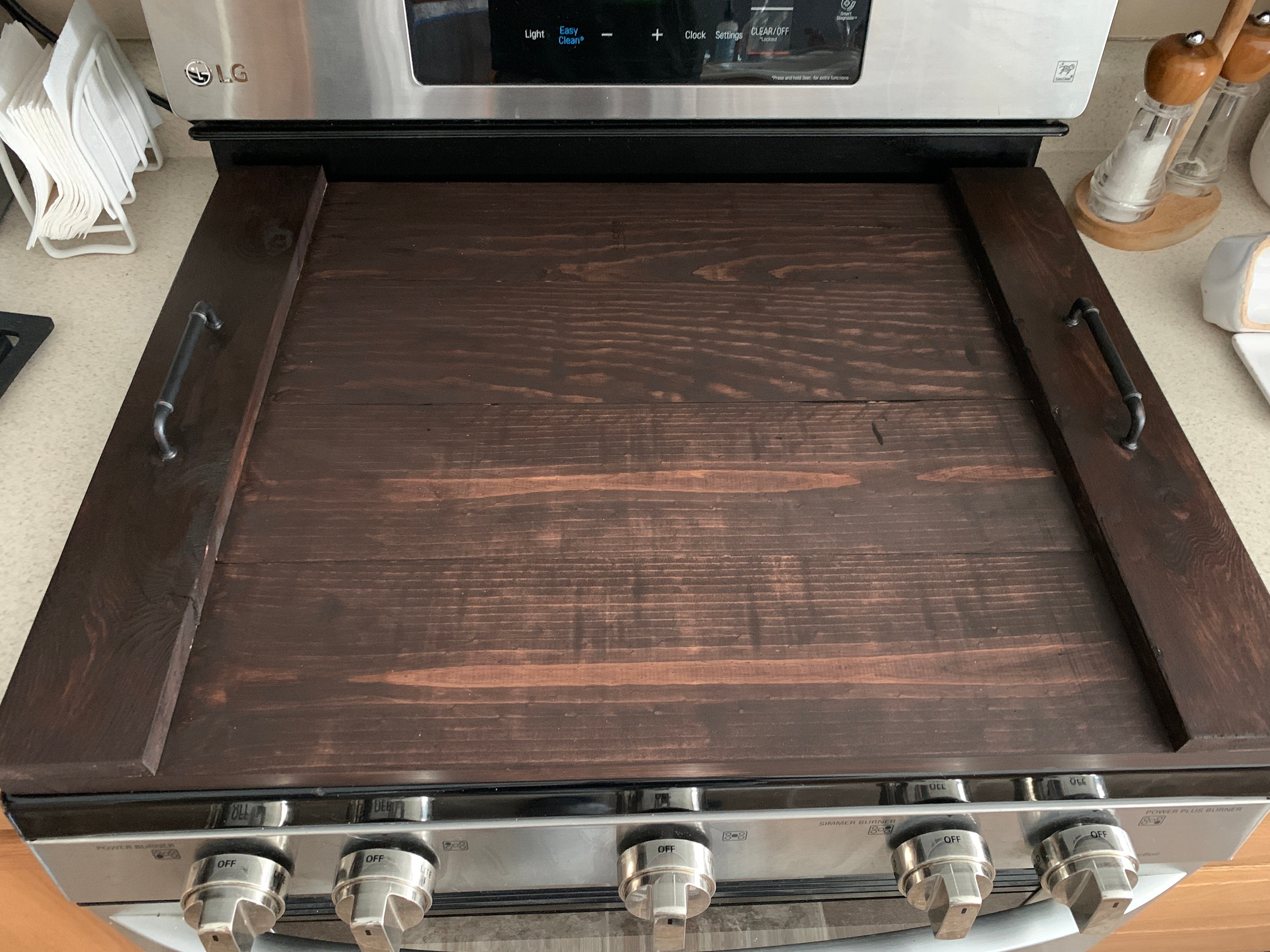 Wood Stovetop Covers Noodle Board Wooden Tray Etsy