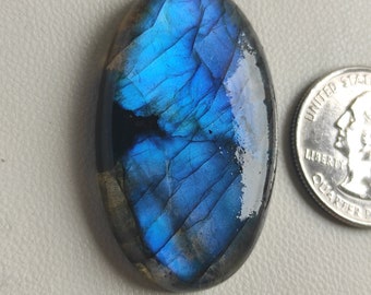 Top Quality Design Multi Blue Flashy Labradorite Cabochon Fancy Shape Dual Color Smooth Polished Handmade Gemstone For Pendent Jewelry G2209