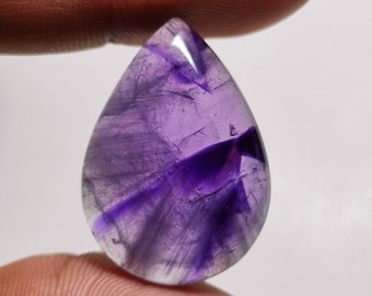 Super seven Trapiche Amethyst Oval Shape Cabochon Gemstone Unique piece For Making Jewelry 20.00 Ct 27X18X5 mm SA-1070
