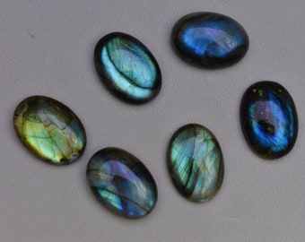 18X13 MM Oval 6pcs Labradorite cabochon hand Polished Labradorite Cabochon Wholesale Lot Labradorite Cabochon loose gemstone for Ring GV102