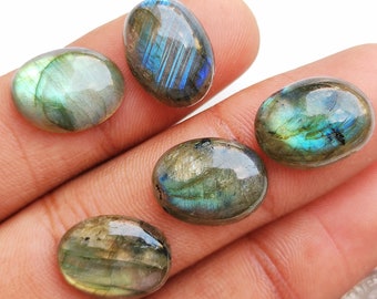 16X12 MM 5pcs Labradorite cabochon Smooth Polished Labradorite Cabs Handmade Labradorite gemstone Oval Calibrated Labradorite Cabochon GV87
