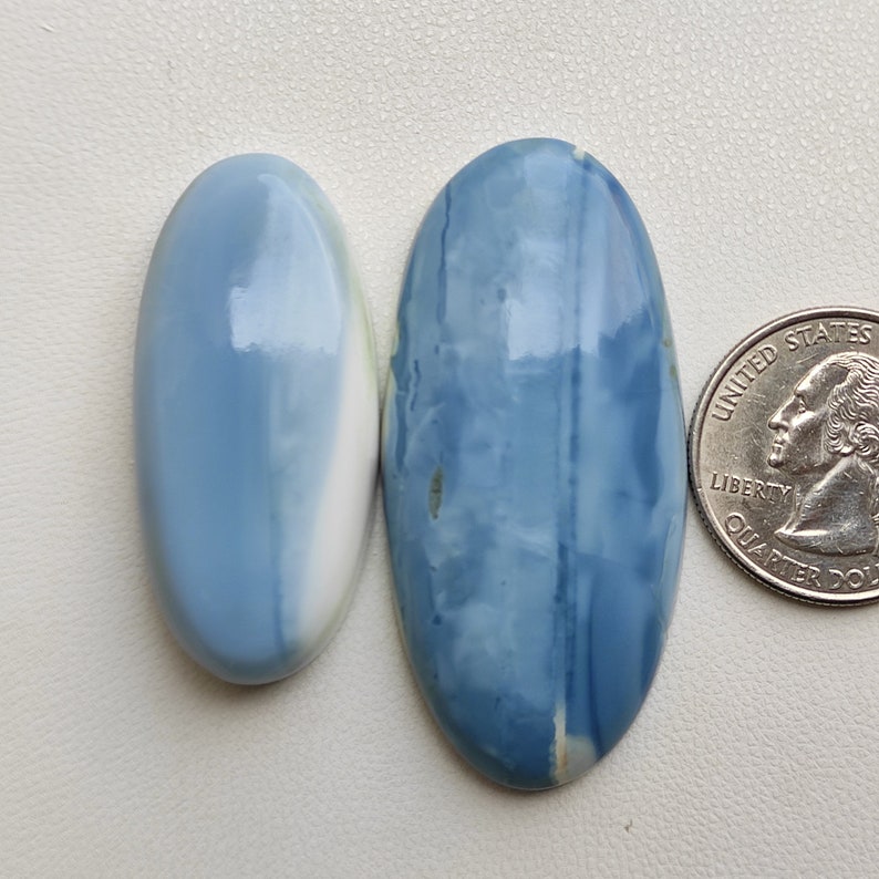 Natural Owyhee Blue Opal Stone 120ct Blue Opal Cabochon Oval Shape Natural Blue opal Gemstone For Jewelry Making Blue Opal Loose Stone G533